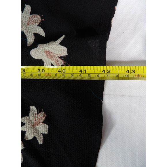 June & Hudson Dress Cold Shoulder Large Black Floral Midi Keyhole Sundress - Picture 8 of 15